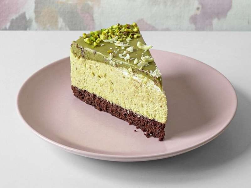Tarta Mousse Chocolate Blanco y Pistacho